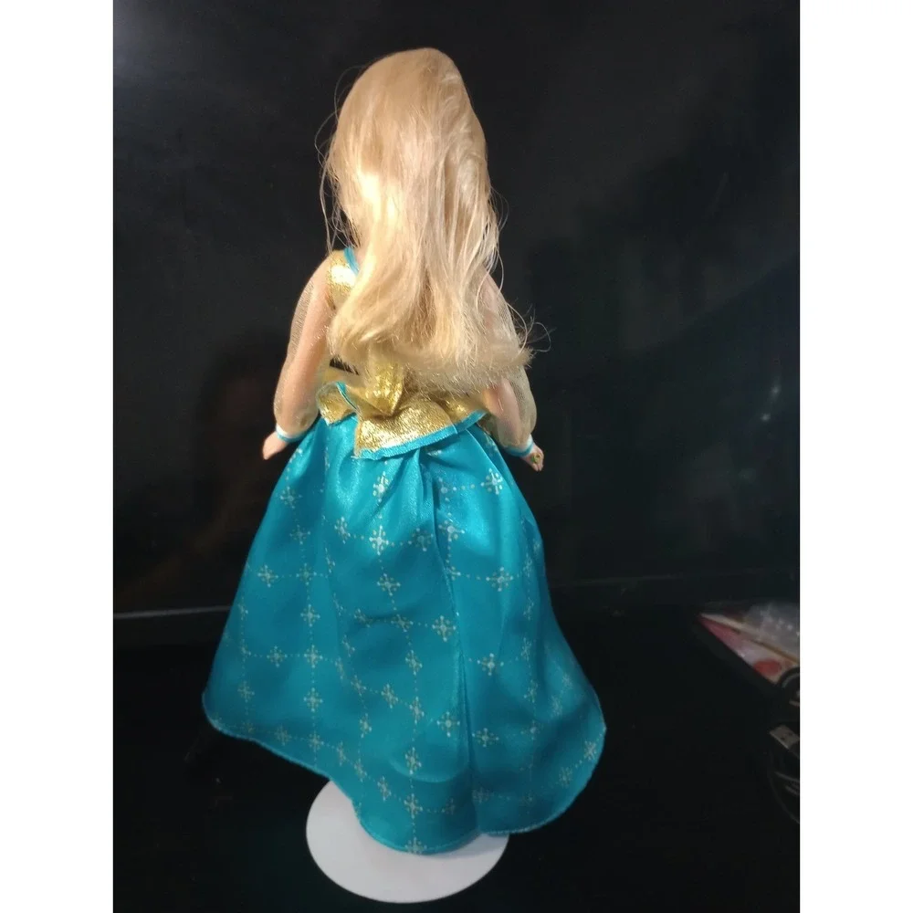2000‎ Mattel Evening Symphony Barbie Blonde Doll Blue Gold Gown EUC